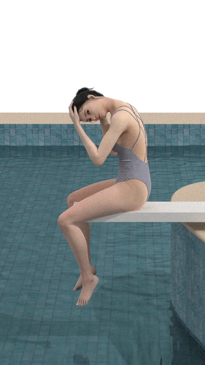 泳装蓝白条纹面料