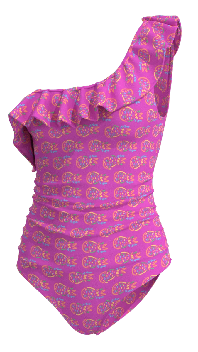 泳装菠萝印花面料