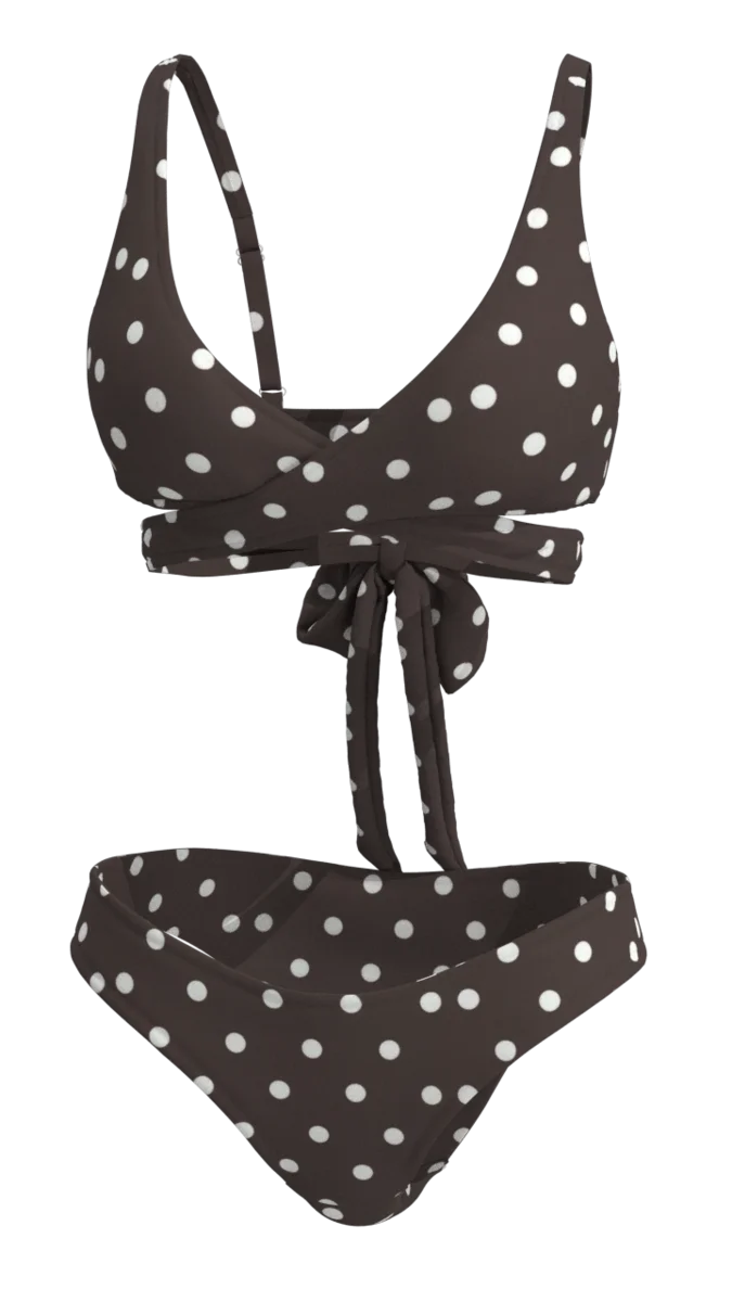 泳装波点印花面料